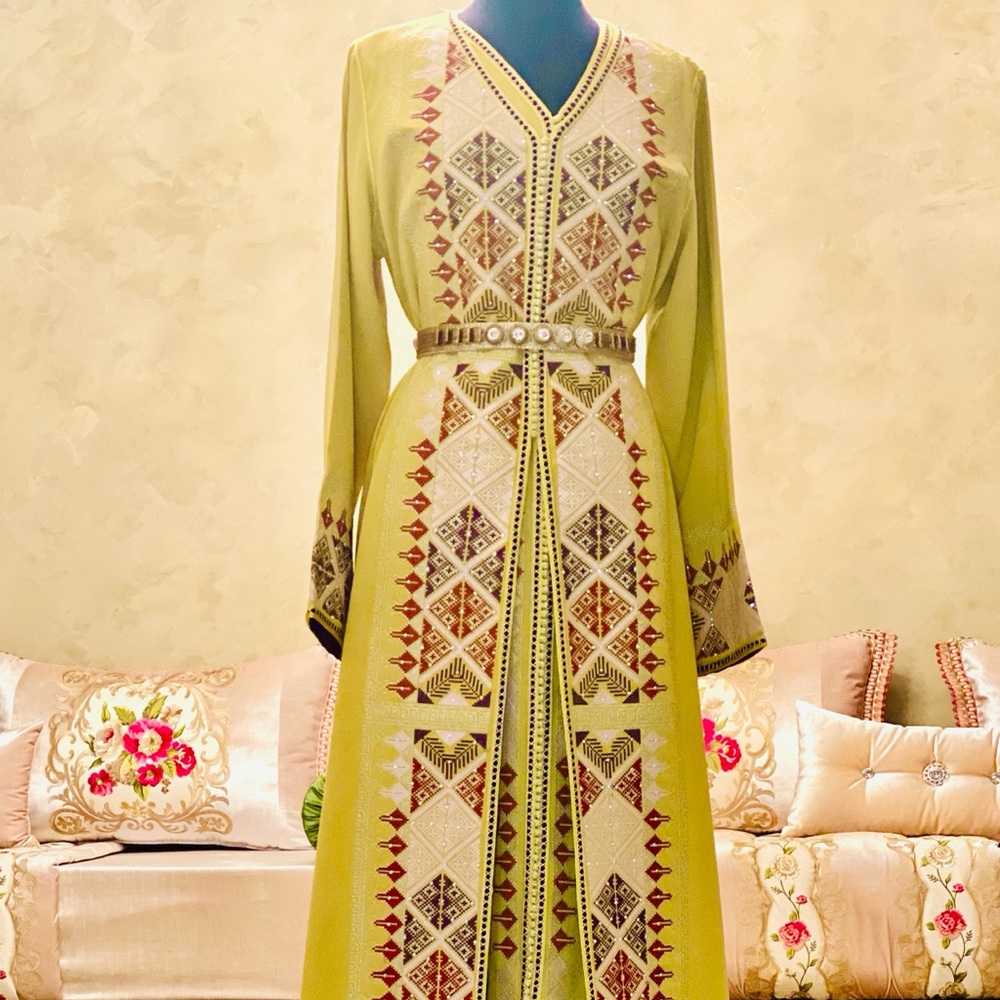 Caftan Kaftan Embroidered And Embedded With Stones - image 5